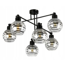 LAMPA sufitowa żyrandol regulowany LOFT szkło 6