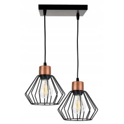 LAMPA wisząca sufitowa ŻYRANDOL ZWIS brylant miedź