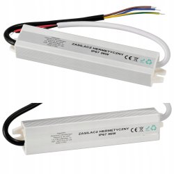 Zasilacz 24V 36W 1,5A wodoodporny do taśm LED IP67 hermetyczny metal