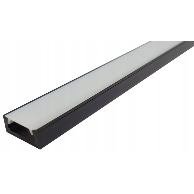 Profil LED CZARNY 2m do taśm LED 8 10 mm + KLOSZ