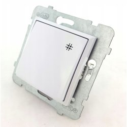 Włącznik KRZYŻOWY Wyłącznik OSPEL ARIA BIAŁY