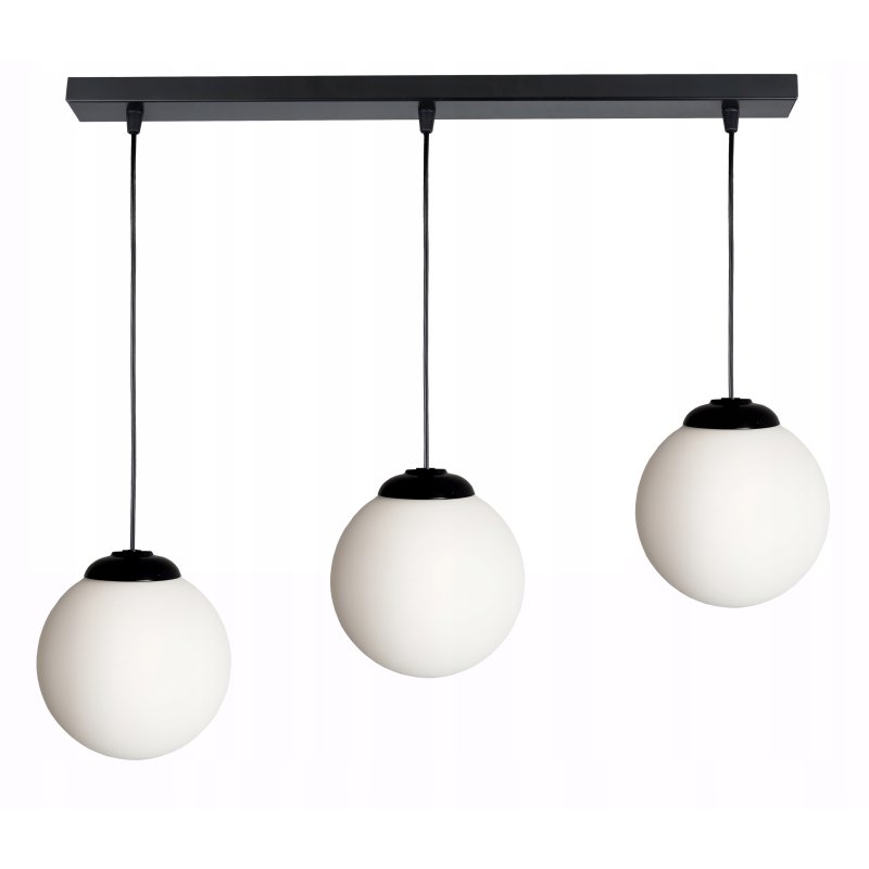 LAMPA WISZĄCA ZWIS ŻYRANDOL SUFITOWY LOFT SZKLANY KLOSZ KULA NA 3 LED E27