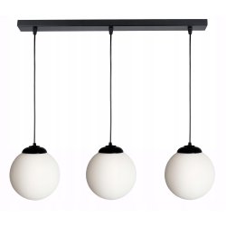 LAMPA WISZĄCA ZWIS ŻYRANDOL SUFITOWY LOFT SZKLANY KLOSZ KULA NA 3 LED E27