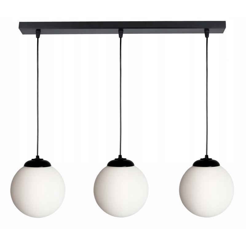 LAMPA WISZĄCA ZWIS ŻYRANDOL SUFITOWY LOFT SZKLANY KLOSZ KULA NA 3 LED E27