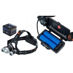 Latarka czołowa 3 LED T6 akumulatorowa warsztatowa