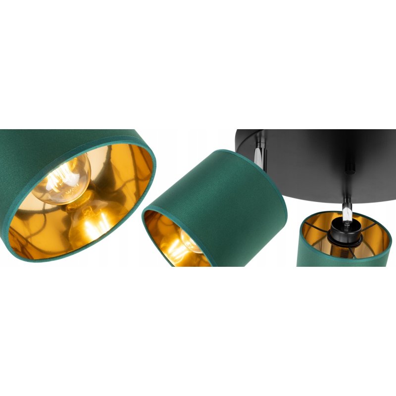 LAMPA plafon ruchomy żyrandol sufiowa ABAŻUR złoty