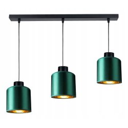 LAMPA WISZĄCA ZWIS żyrandol sufitowa ABAŻUR złoty