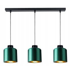 LAMPA WISZĄCA ZWIS żyrandol sufitowa ABAŻUR złoty