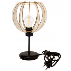 Lampka nocna Lampa stołowa loft na led E27 Drewno