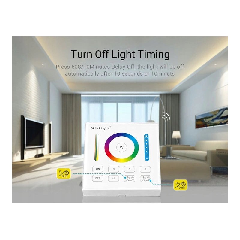 Pilot Panel naścienny Milight B0 do led RGB CCT RGBW 1strefa na baterię AAA
