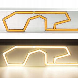 Taśma LED COB 24V 12W 8mm 528 d/mb Neon CIEPŁY 1m z 30m cięta co 1mm