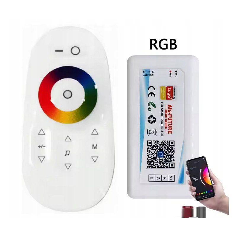 Sterownik Kontroler do taśm LED RGB WiFi Android ALEXA TUYA Google PILOT RF