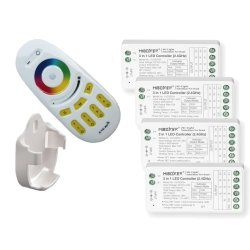 ZESTAW STREFOWY do taśm led RGB RGBW PILOT + 4 STEROWNIKI odbiorniki FUT037