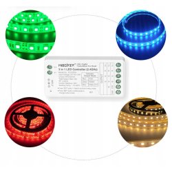 ZESTAW STREFOWY do taśm led RGB RGBW PILOT + 4 STEROWNIKI odbiorniki FUT037