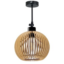 LAMPA KINKIET na E27 ścienny ruch loft KULA Drewno
