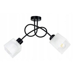 Lampa SUFITOWA żyrandol WISZĄCA LOFT szkło na E27