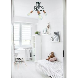 Lampa SUFITOWA WISZĄCA PLAFON LOFT EDISON 3 x E27