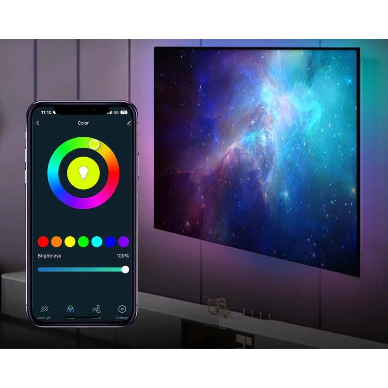 Ambilight TV 55 4K HDMI 2.0 Ambiente na Wi-Fi Smart Live TUYA LED RGB
