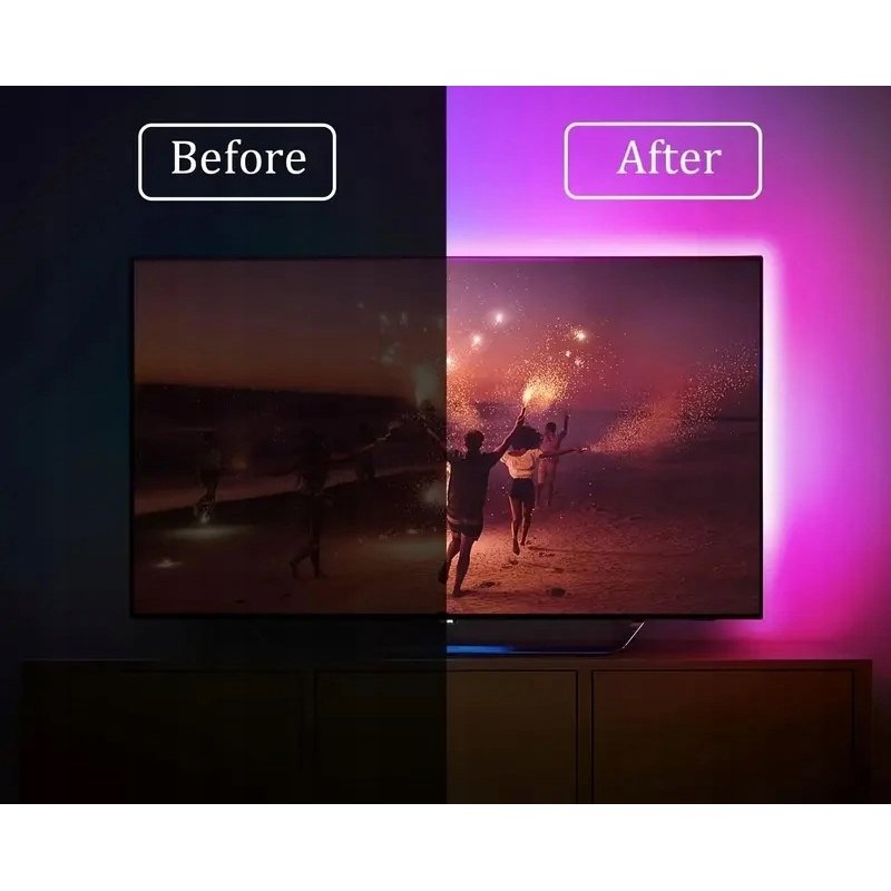 Ambilight TV 55 4K HDMI 2.0 Ambiente na Wi-Fi Smart Live TUYA LED RGB