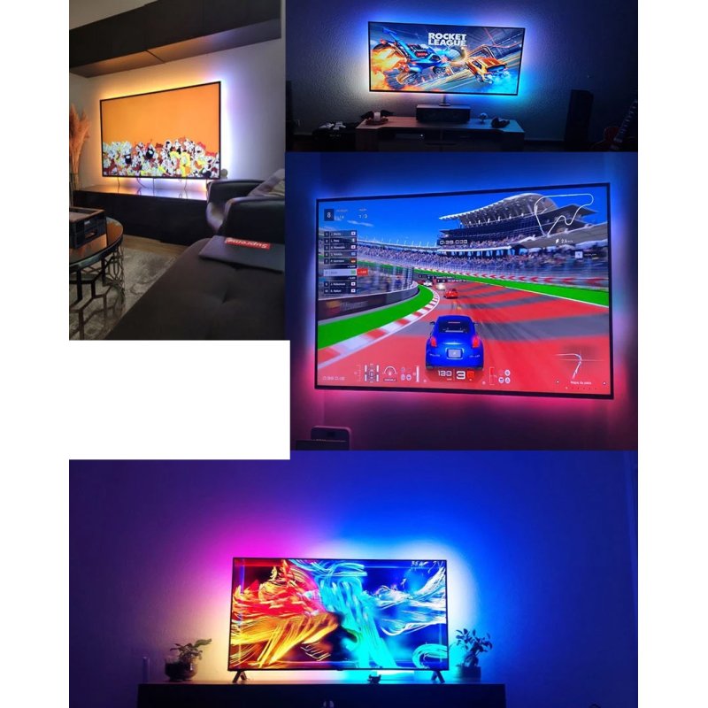 Ambilight TV 55 4K HDMI 2.0 Ambiente na Wi-Fi Smart Live TUYA LED RGB