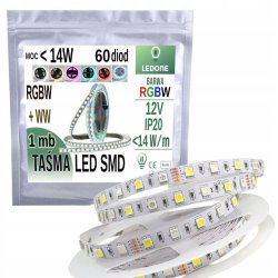 TAŚMA LED PREMIUM RGBW+Ciepła 5050 IP20 300diod 1m