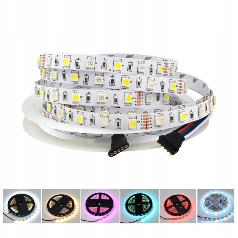 TAŚMA LED PREMIUM RGBW+Ciepła 5050 IP20 300diod 1m