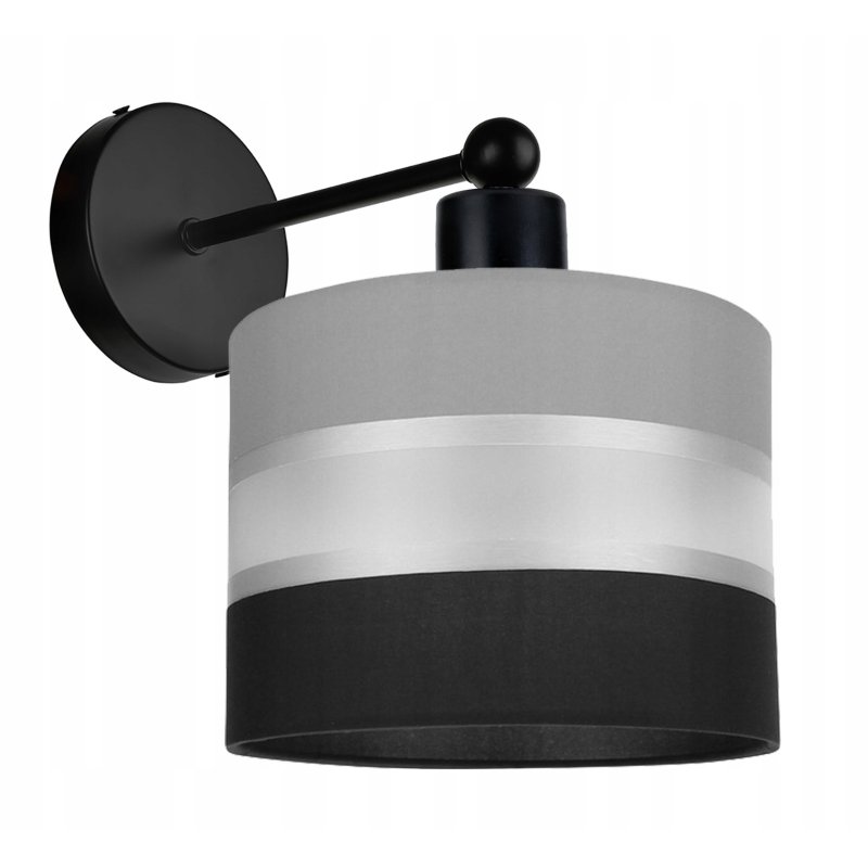 LAMPA KINKIET ścienny STAŁY E27 Abażur paski 20cm