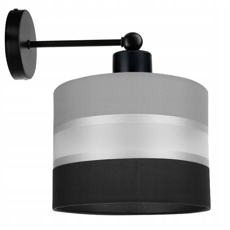 LAMPA KINKIET ścienny STAŁY E27 Abażur paski 20cm