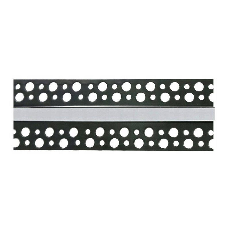 PROFIL aluminiowy czarny do PŁYTEK gips + KLOSZ mleczny + zaślepki 2m
