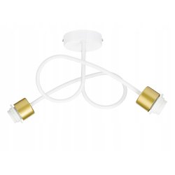 Lampa sufitowa żyrandol wisząca LOFT kręcona drut brylant na 2x E27 złota