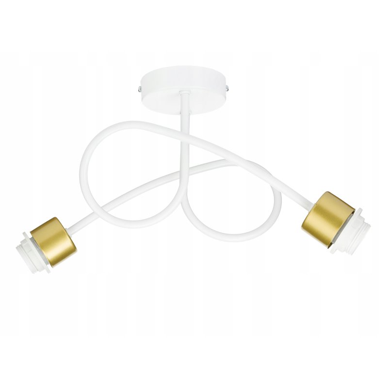 Lampa sufitowa żyrandol wisząca LOFT kręcona drut brylant na 2x E27 złota