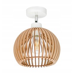 Lampa kinkiet ścienny regulowany LOFT klosz kula 36 Drewno na 1x e27