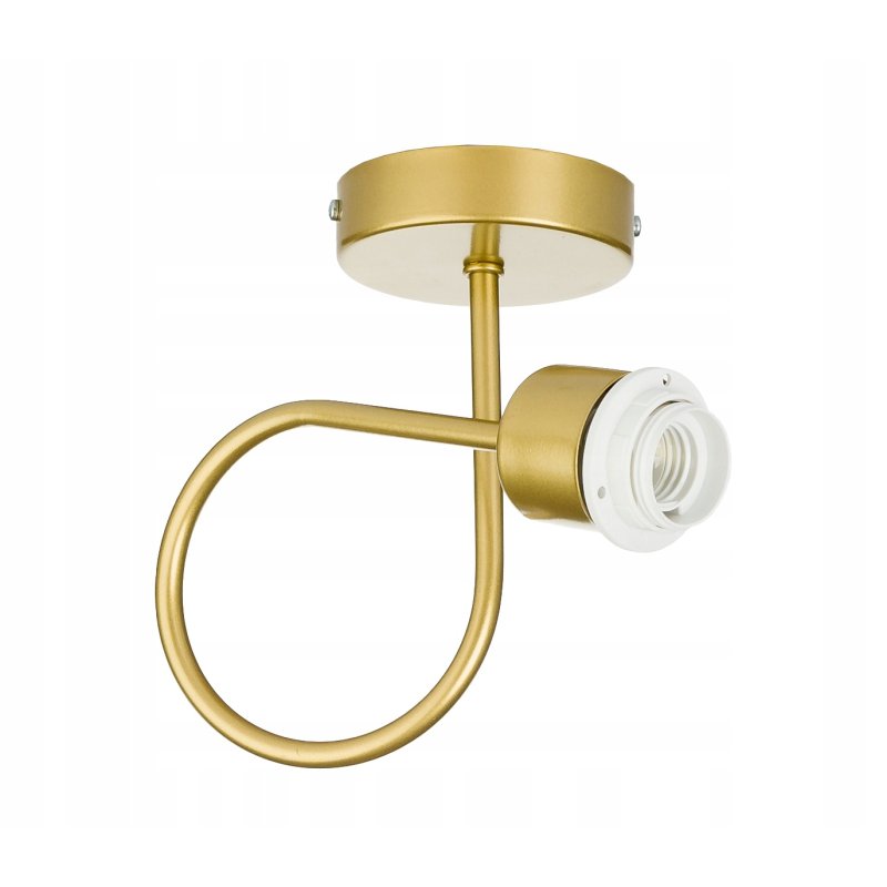 LAMPA KINKIET E27 żyrandol stały kręcony loft drut Kula XL złoty na 1 x E27