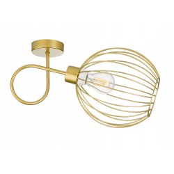 LAMPA KINKIET E27 żyrandol stały kręcony loft drut Kula XL złoty na 1 x E27