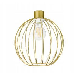 LAMPA KINKIET E27 żyrandol stały kręcony loft drut Kula XL złoty na 1 x E27