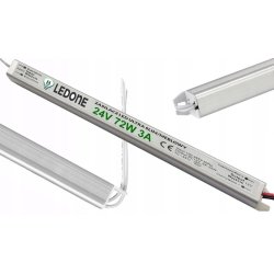Zasilacz napięciowy 24V 72W 3A ultra slim montażowy do taśm LED cienki