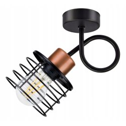 LAMPA KINKIET E27 ścienny stały loft drut SPRĘŻYNA