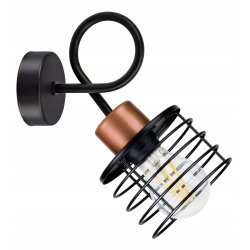 LAMPA KINKIET E27 ścienny stały loft drut SPRĘŻYNA