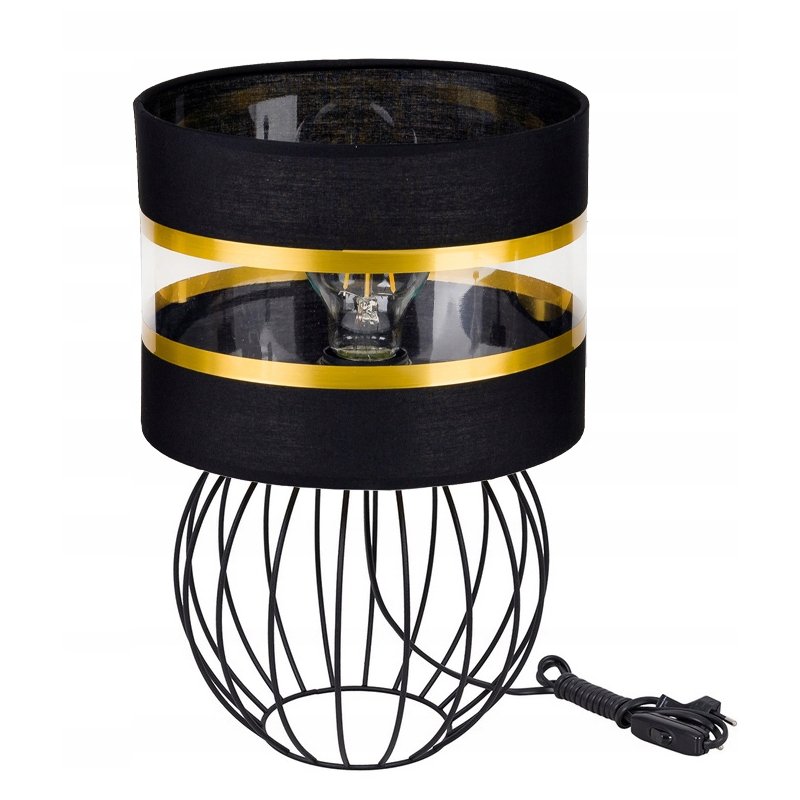 Lampka nocna Lampa stołowa loft na led E27 Abażur