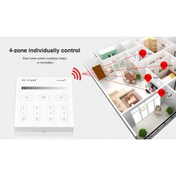 Pilot Panel Milight B1 MONO 4-strefy na 2x AAA
