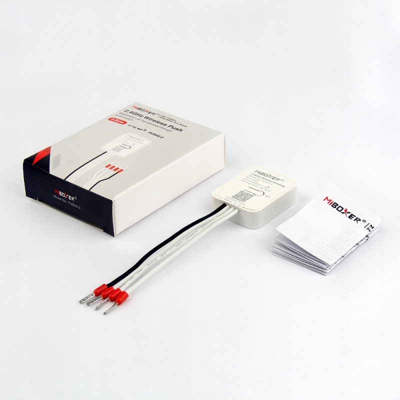 Pilot Dopuszkowy BAZA Miboxer PUSH2-3 MONO 2.4G RF 3 Strefowy do włączników