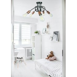 Lampa SUFITOWA WISZĄCA PLAFON LOFT EDISON 5 x E27