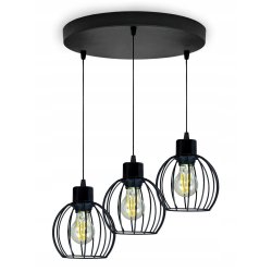 LAMPA wisząca sufitowa ŻYRANDOL ZWIS 3x drut KULA