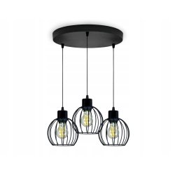 LAMPA wisząca sufitowa ŻYRANDOL ZWIS 3x drut KULA