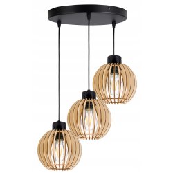 LAMPA WISZĄCA ZWIS żyrandol sufitowa LOFT Drewno 3