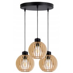 LAMPA WISZĄCA ZWIS żyrandol sufitowa LOFT Drewno 3