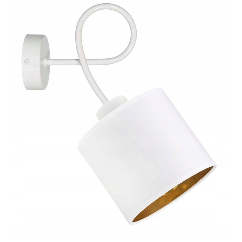 LAMPA KINKIET ścienny stały E27 LOFT abażur złoty