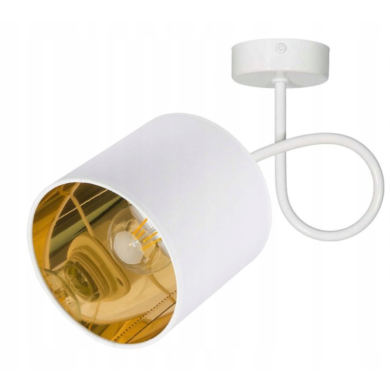 LAMPA KINKIET ścienny stały E27 LOFT abażur złoty