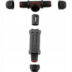 Złącze Kablowe Hermetyczne T CSJ 3x2,5mm 16A 250V IP68 10mm Złączka Do LED