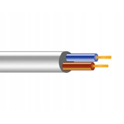 Kabel Przewód prądowy LINKA OMY 2x1,5 Cu Biały 1mb